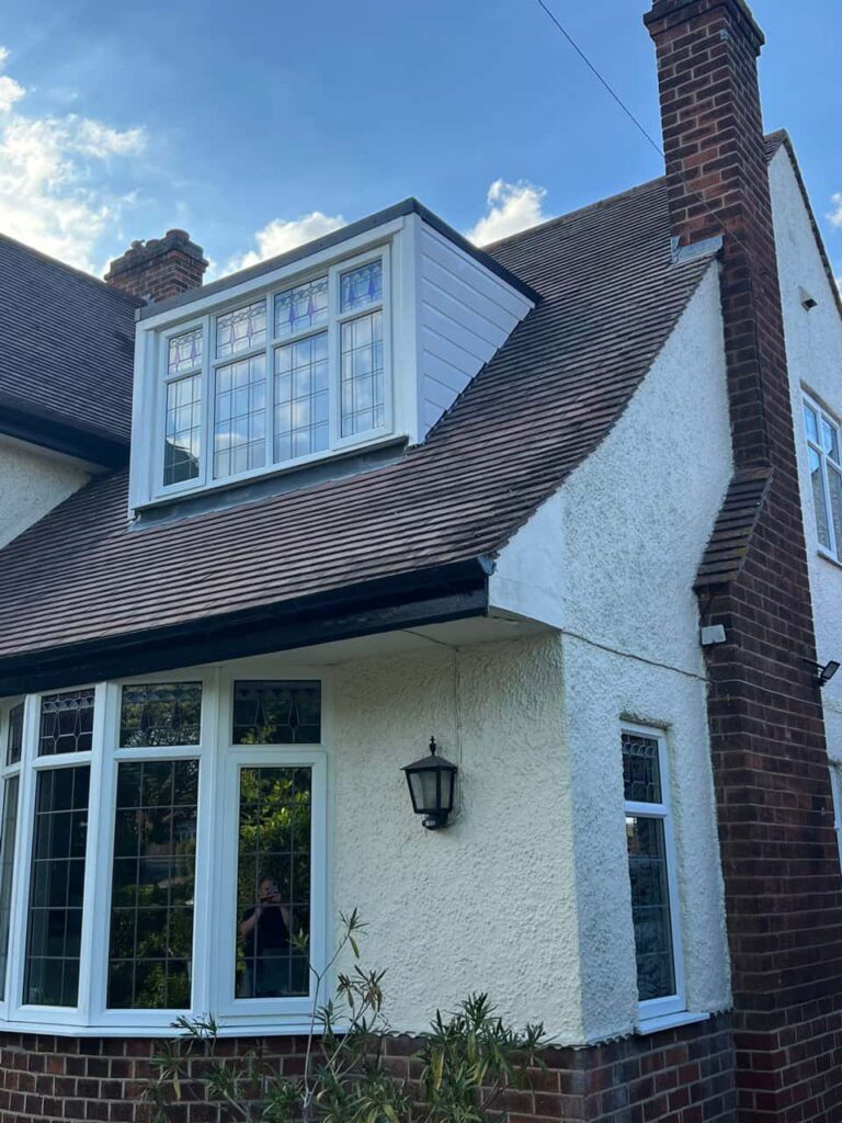 This is a photo of a dormer window which has just had some repairs carried out where the roof and the dormer meet. Works carried out by Borrowash Roofing Repairs